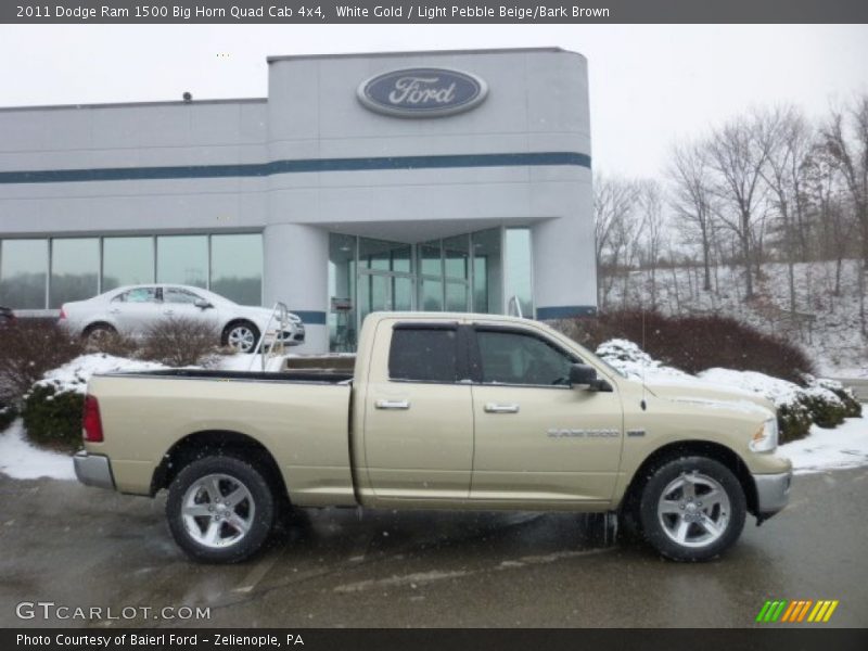 White Gold / Light Pebble Beige/Bark Brown 2011 Dodge Ram 1500 Big Horn Quad Cab 4x4