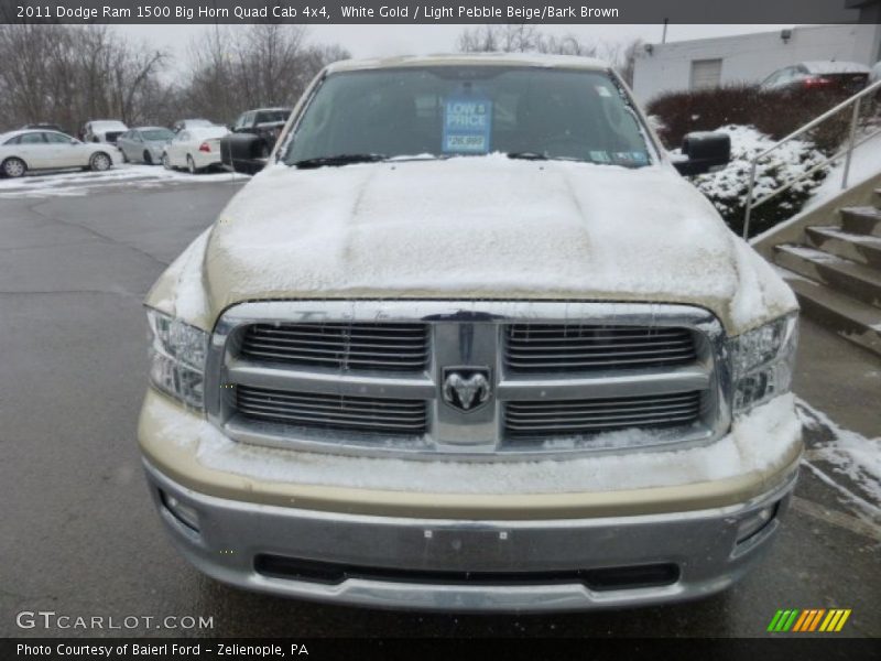White Gold / Light Pebble Beige/Bark Brown 2011 Dodge Ram 1500 Big Horn Quad Cab 4x4