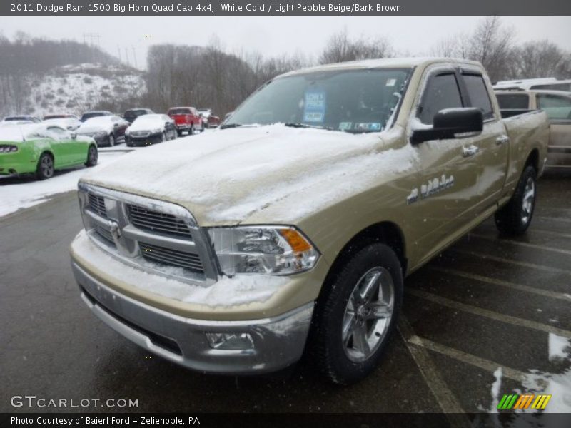 White Gold / Light Pebble Beige/Bark Brown 2011 Dodge Ram 1500 Big Horn Quad Cab 4x4