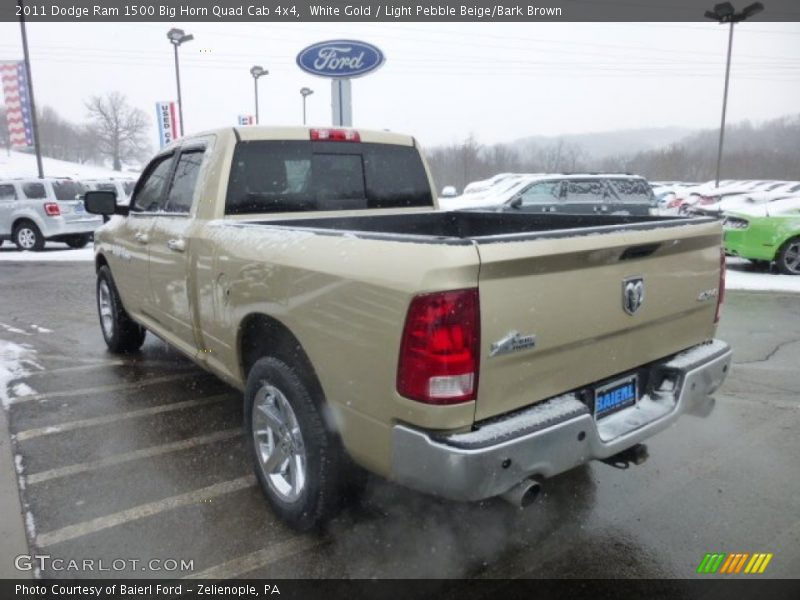 White Gold / Light Pebble Beige/Bark Brown 2011 Dodge Ram 1500 Big Horn Quad Cab 4x4
