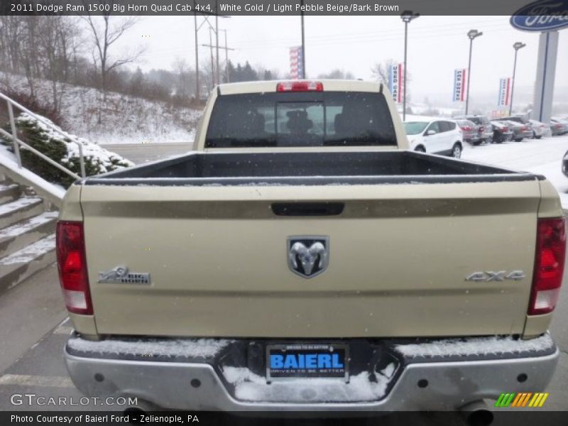 White Gold / Light Pebble Beige/Bark Brown 2011 Dodge Ram 1500 Big Horn Quad Cab 4x4