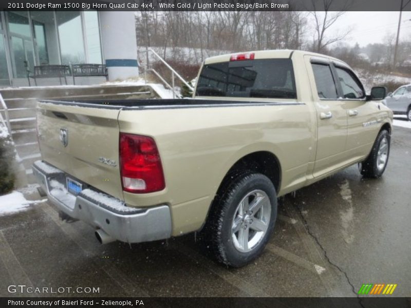 White Gold / Light Pebble Beige/Bark Brown 2011 Dodge Ram 1500 Big Horn Quad Cab 4x4