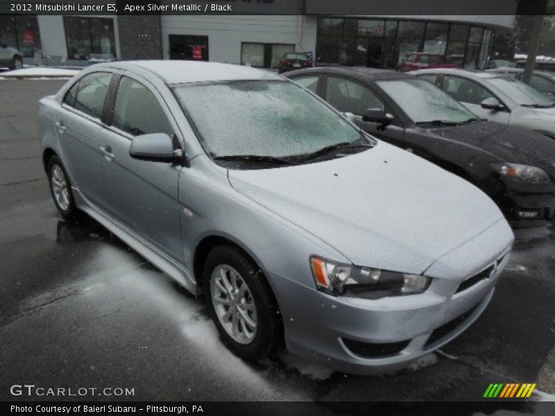 Apex Silver Metallic / Black 2012 Mitsubishi Lancer ES