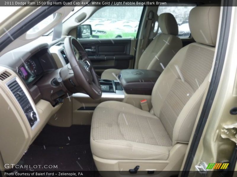White Gold / Light Pebble Beige/Bark Brown 2011 Dodge Ram 1500 Big Horn Quad Cab 4x4