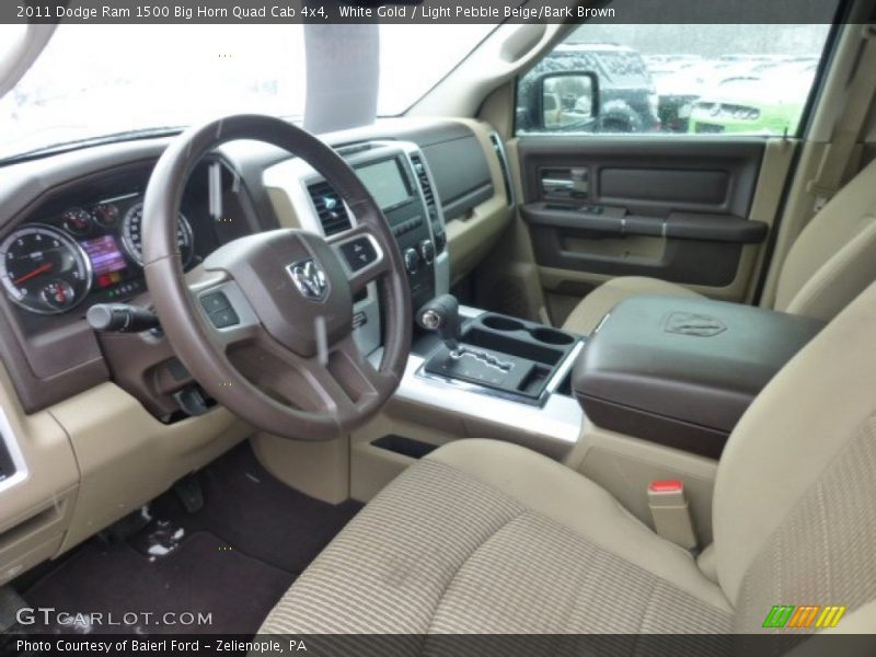 White Gold / Light Pebble Beige/Bark Brown 2011 Dodge Ram 1500 Big Horn Quad Cab 4x4