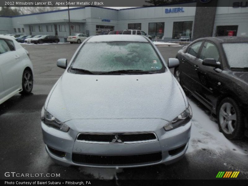 Apex Silver Metallic / Black 2012 Mitsubishi Lancer ES