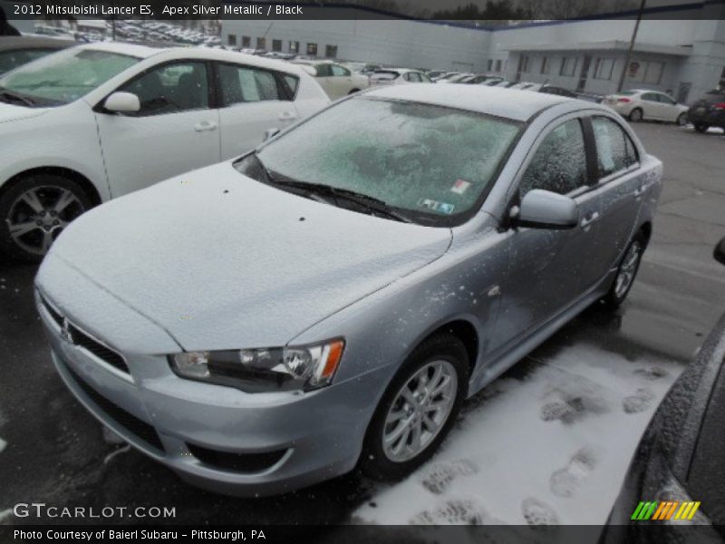 Apex Silver Metallic / Black 2012 Mitsubishi Lancer ES
