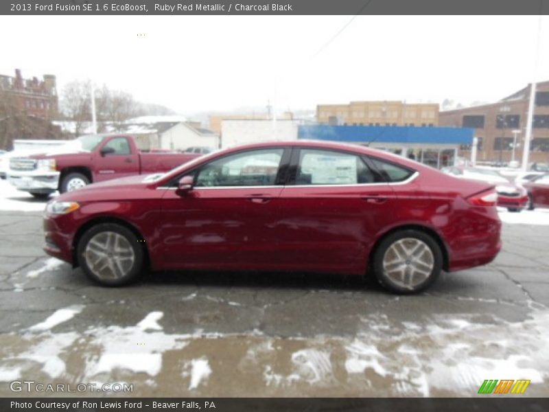 Ruby Red Metallic / Charcoal Black 2013 Ford Fusion SE 1.6 EcoBoost