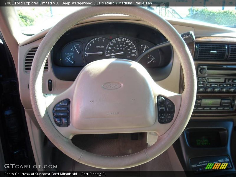 Deep Wedgewood Blue Metallic / Medium Prairie Tan 2001 Ford Explorer Limited V8