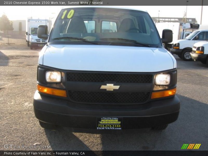 Summit White / Neutral 2010 Chevrolet Express 1500 Work Van