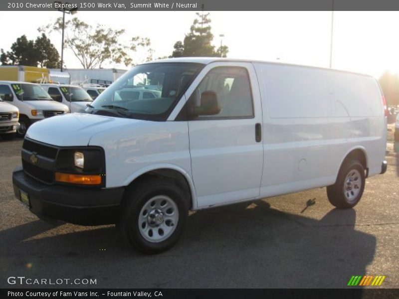 Summit White / Neutral 2010 Chevrolet Express 1500 Work Van