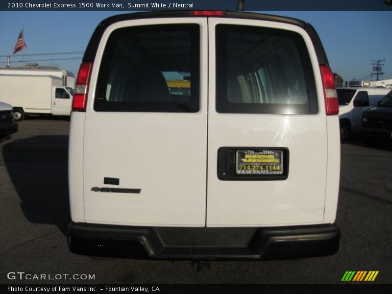 Summit White / Neutral 2010 Chevrolet Express 1500 Work Van