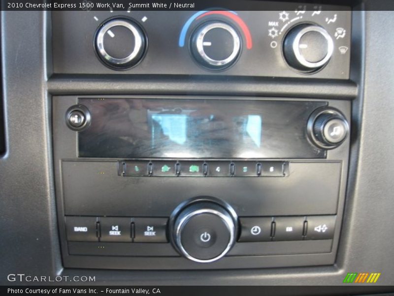 Controls of 2010 Express 1500 Work Van