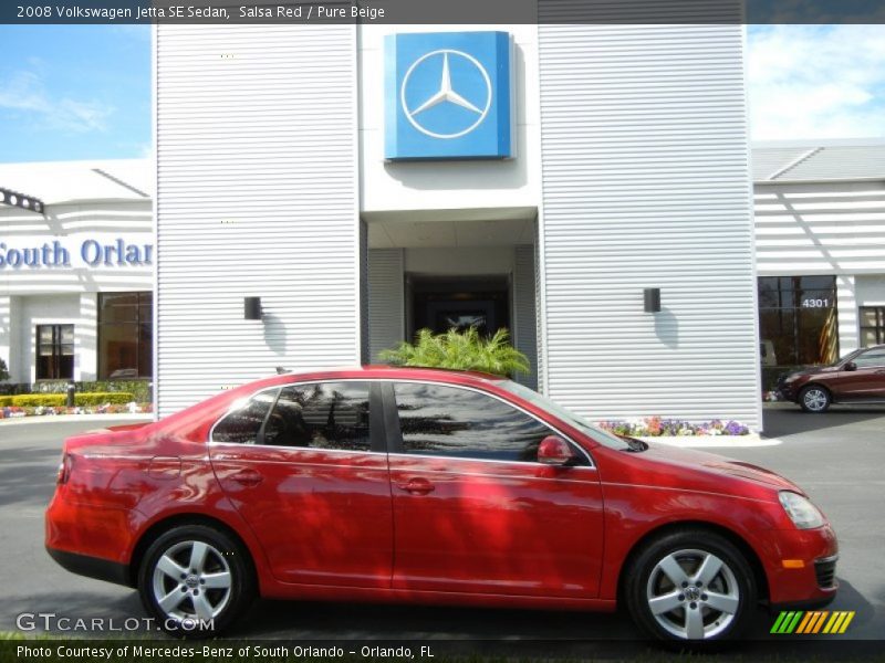 Salsa Red / Pure Beige 2008 Volkswagen Jetta SE Sedan