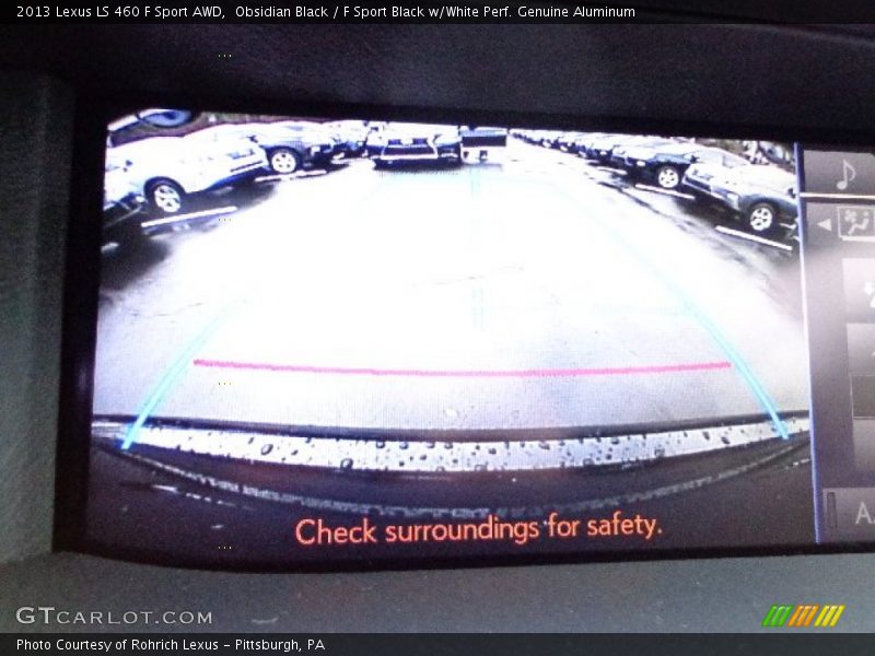 Obsidian Black / F Sport Black w/White Perf. Genuine Aluminum 2013 Lexus LS 460 F Sport AWD