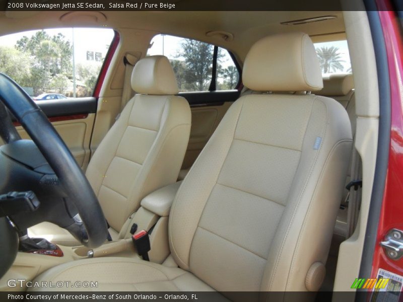 Front Seat of 2008 Jetta SE Sedan