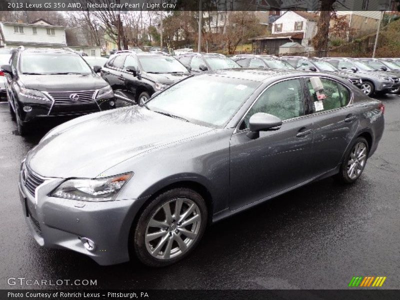 Nebula Gray Pearl / Light Gray 2013 Lexus GS 350 AWD