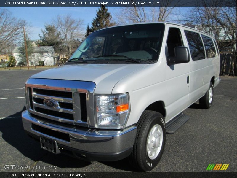 Silver Metallic / Medium Flint 2008 Ford E Series Van E350 Super Duty XLT 15 Passenger