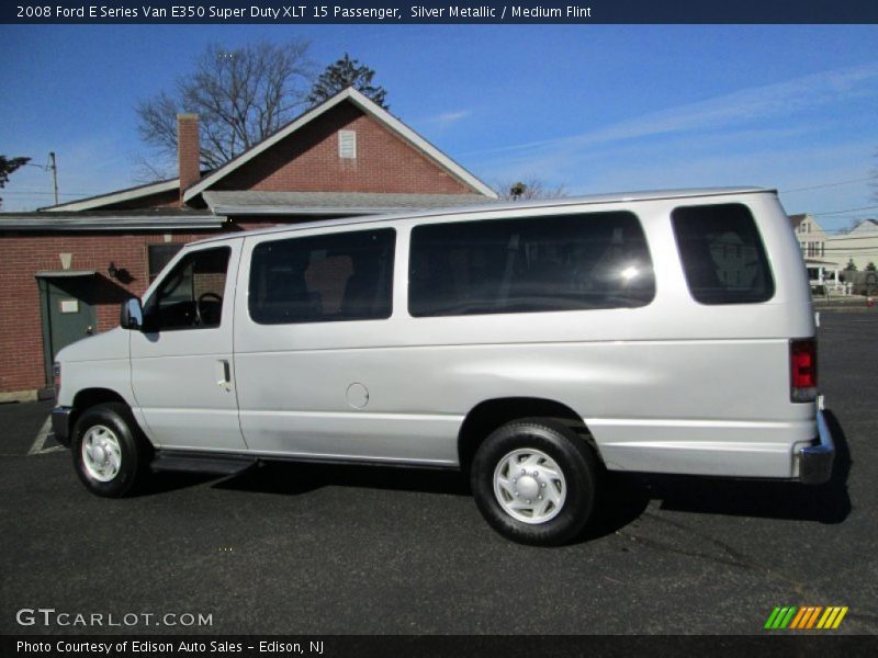 Silver Metallic / Medium Flint 2008 Ford E Series Van E350 Super Duty XLT 15 Passenger