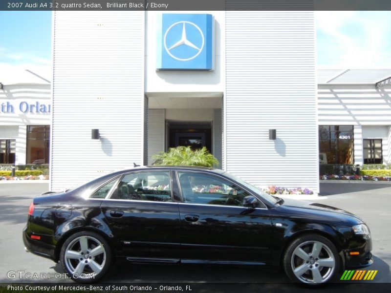 Brilliant Black / Ebony 2007 Audi A4 3.2 quattro Sedan