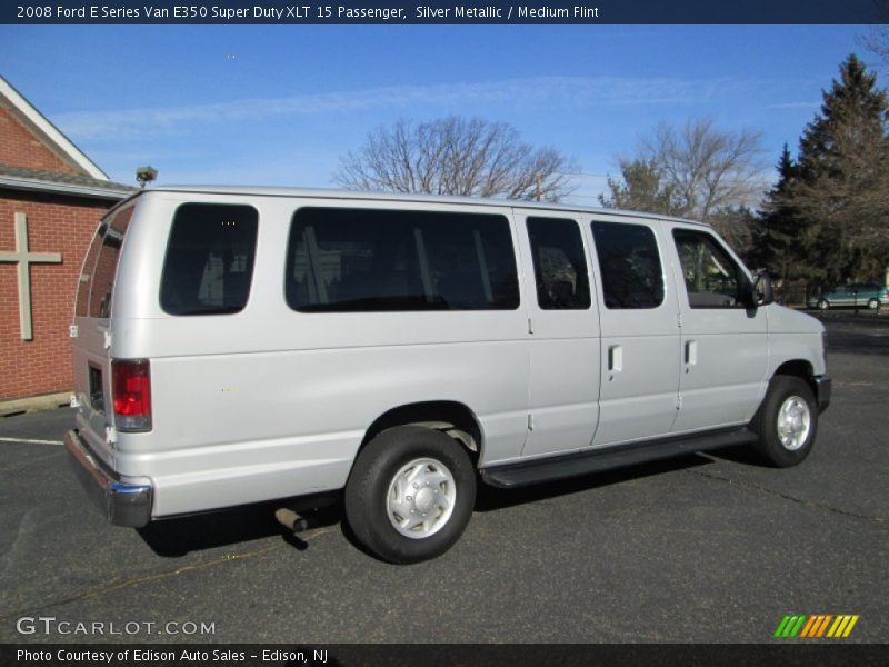 Silver Metallic / Medium Flint 2008 Ford E Series Van E350 Super Duty XLT 15 Passenger