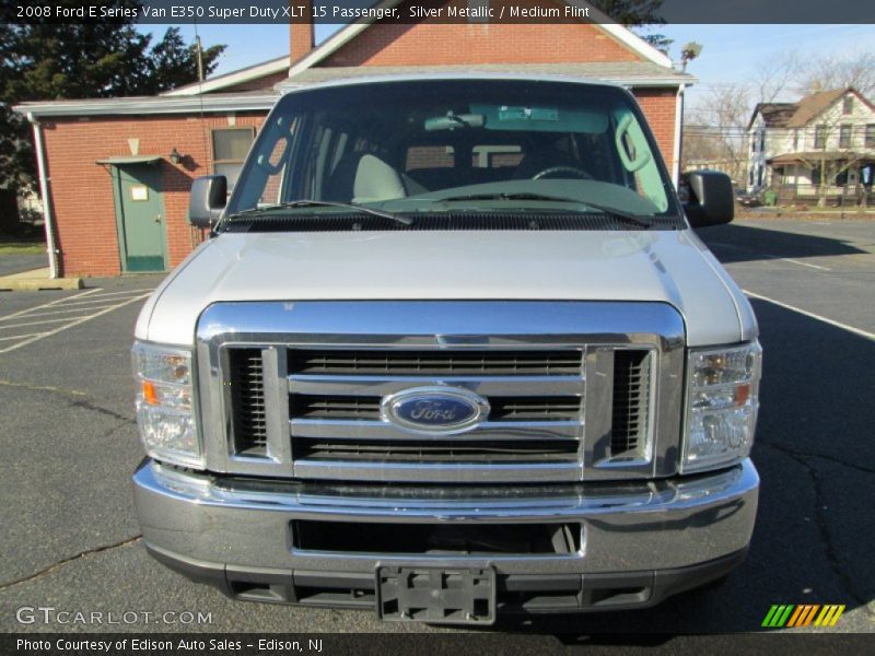 Silver Metallic / Medium Flint 2008 Ford E Series Van E350 Super Duty XLT 15 Passenger
