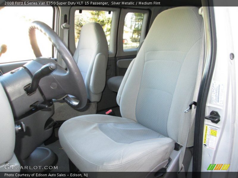 Silver Metallic / Medium Flint 2008 Ford E Series Van E350 Super Duty XLT 15 Passenger