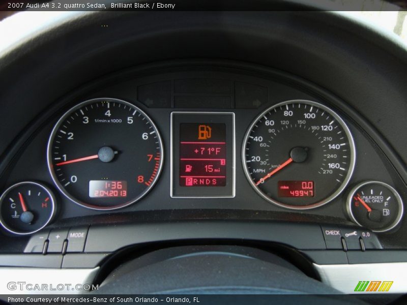  2007 A4 3.2 quattro Sedan 3.2 quattro Sedan Gauges