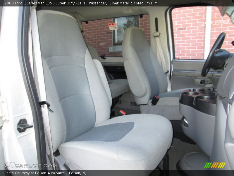 Silver Metallic / Medium Flint 2008 Ford E Series Van E350 Super Duty XLT 15 Passenger