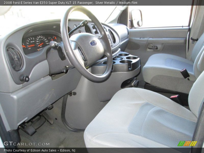 Silver Metallic / Medium Flint 2008 Ford E Series Van E350 Super Duty XLT 15 Passenger