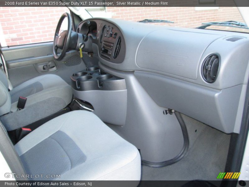 Silver Metallic / Medium Flint 2008 Ford E Series Van E350 Super Duty XLT 15 Passenger