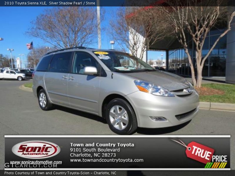 Silver Shadow Pearl / Stone 2010 Toyota Sienna XLE