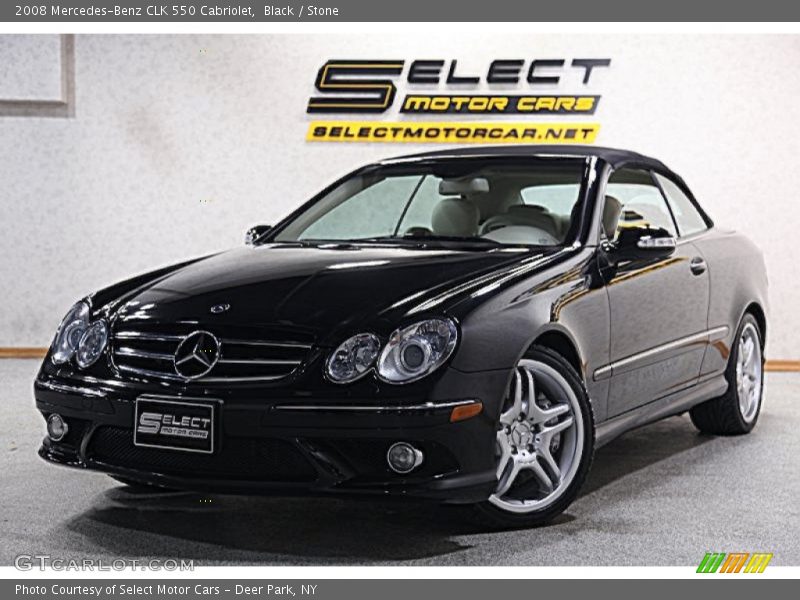 Black / Stone 2008 Mercedes-Benz CLK 550 Cabriolet