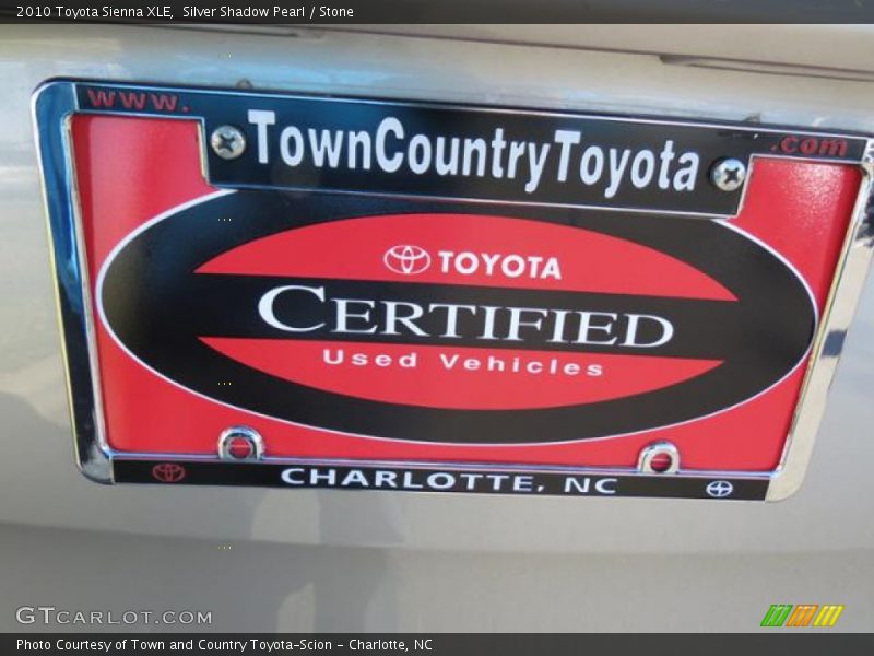 Silver Shadow Pearl / Stone 2010 Toyota Sienna XLE