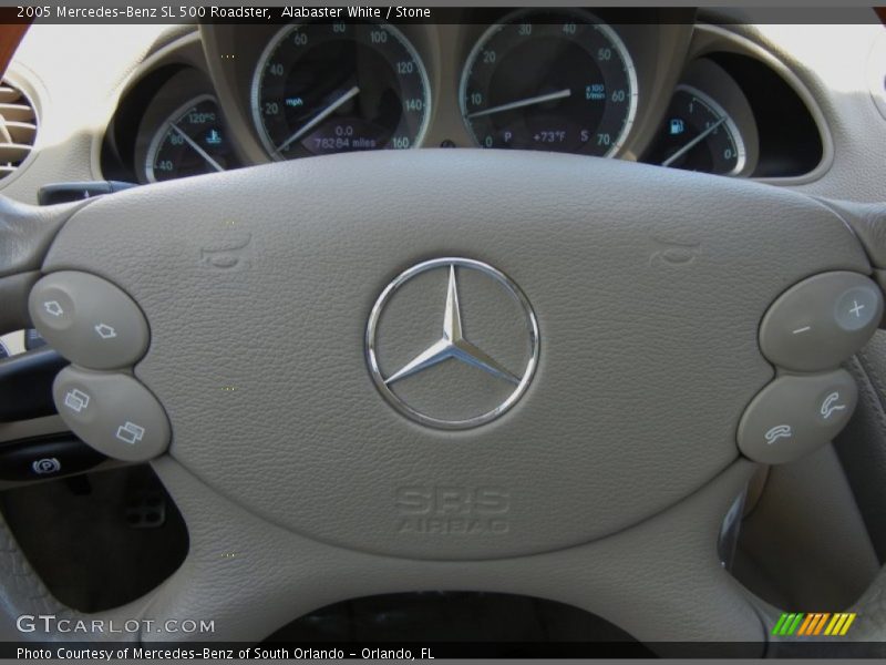 Alabaster White / Stone 2005 Mercedes-Benz SL 500 Roadster