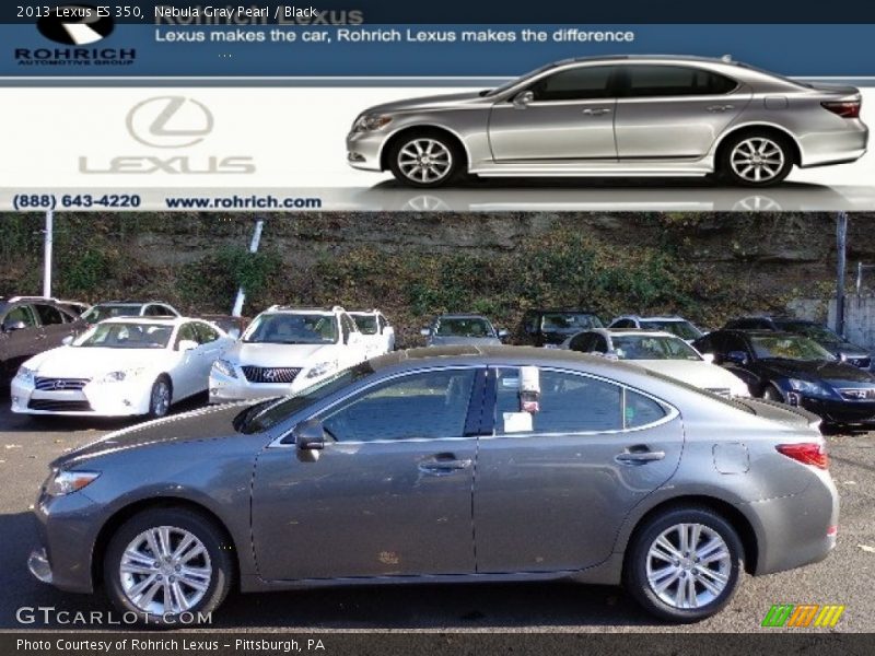 Nebula Gray Pearl / Black 2013 Lexus ES 350