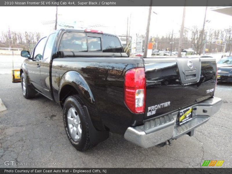 Super Black / Graphite 2010 Nissan Frontier SE V6 King Cab 4x4