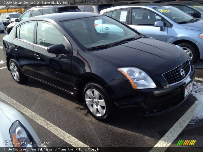Super Black / Beige 2009 Nissan Sentra 2.0