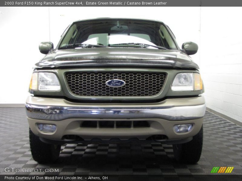 Estate Green Metallic / Castano Brown Leather 2003 Ford F150 King Ranch SuperCrew 4x4
