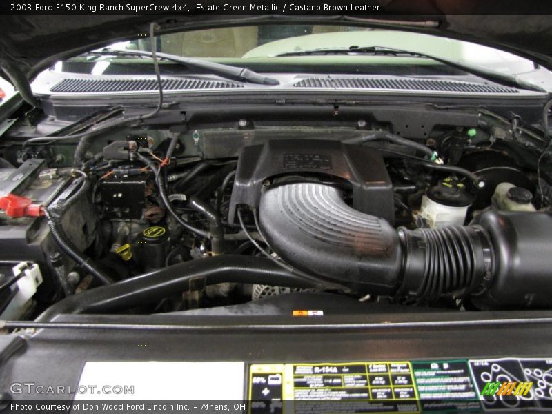Estate Green Metallic / Castano Brown Leather 2003 Ford F150 King Ranch SuperCrew 4x4