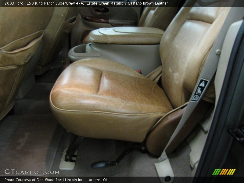 Estate Green Metallic / Castano Brown Leather 2003 Ford F150 King Ranch SuperCrew 4x4