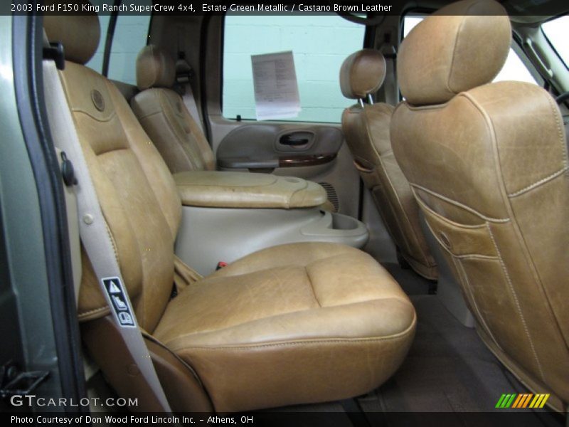 Estate Green Metallic / Castano Brown Leather 2003 Ford F150 King Ranch SuperCrew 4x4