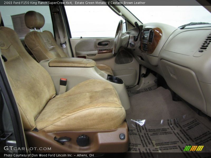 Estate Green Metallic / Castano Brown Leather 2003 Ford F150 King Ranch SuperCrew 4x4