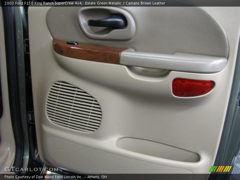 Estate Green Metallic / Castano Brown Leather 2003 Ford F150 King Ranch SuperCrew 4x4