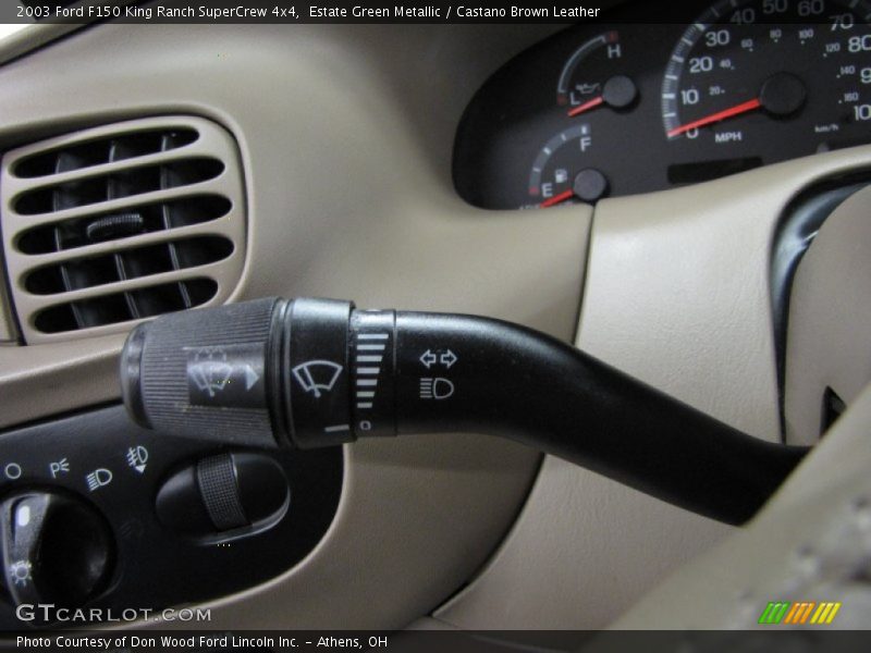 Estate Green Metallic / Castano Brown Leather 2003 Ford F150 King Ranch SuperCrew 4x4