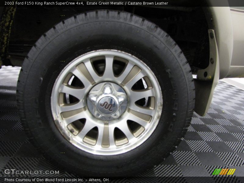 Estate Green Metallic / Castano Brown Leather 2003 Ford F150 King Ranch SuperCrew 4x4