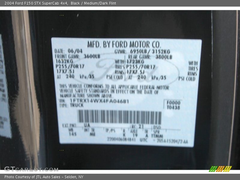 Black / Medium/Dark Flint 2004 Ford F150 STX SuperCab 4x4