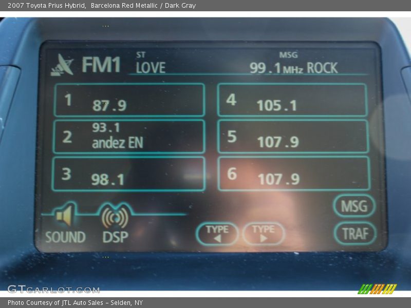 Audio System of 2007 Prius Hybrid