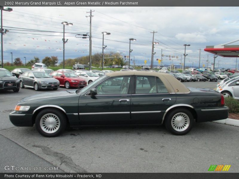 Aspen Green Metallic / Medium Parchment 2002 Mercury Grand Marquis LS
