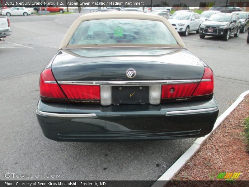 Aspen Green Metallic / Medium Parchment 2002 Mercury Grand Marquis LS